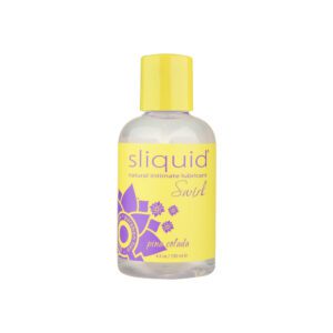 Small bottle of yellow-labeled liquid with a yellow cap.