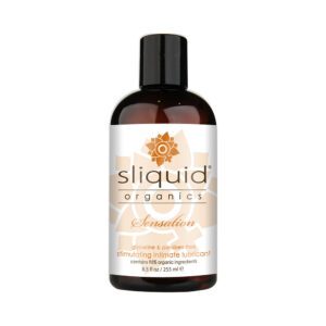 Sliquid Naturals Sensitive personal lubricant bottle.