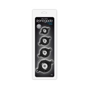 Pack of five black and white flower-shaped buttons.