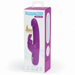 Purple dual-action vibrator in packaging box.
