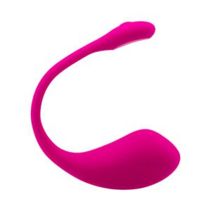 A pink, flexible silicone wearable device with a looped design.