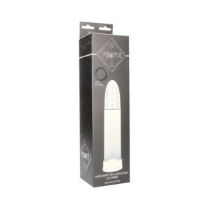 White personal massager in black packaging box.