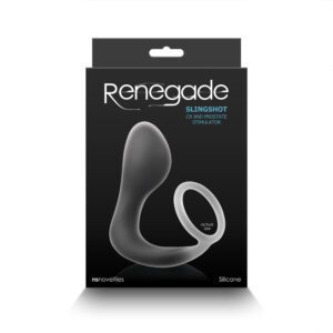 Renegade prostate massager in black packaging.