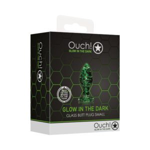 Ouchi glow-in-the-dark tactical gloves in black and green packaging.