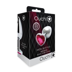 Black and white packaging for Ouch! vaginal dilators with four sizes.