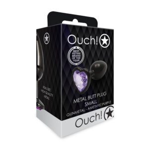 Ouchi metal ear plugs in black packaging with a sleek design.
