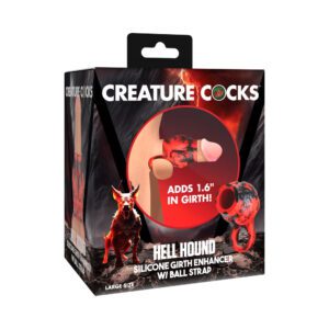 Box packaging of Creature Cocks Hell Hound male masturbator.